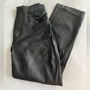 Black Genuine Leather Pants